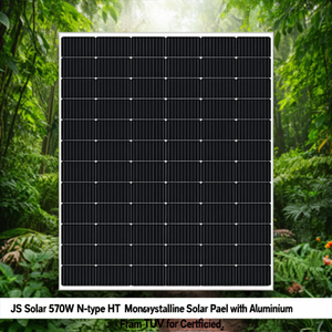 Panneau solaire monocristallin JS Solar 570W N-Type HJT avec cadre en aluminium certifié TUV - Product Image 3