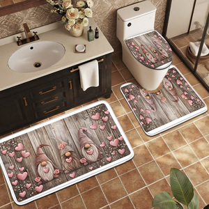 Custom Printed <b>Mat</b> <b>Bathroom</b> Rug <b>Set</b> for <b>Bathroom</b> Non-Slip Shower Curtain Bath <b>Mat</b> - Product Image 6
