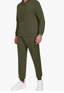 ชุดวอร์มผู้ชาย 2 ชิ้น สำหรับฤดูหนาว ผ้าฝ้าย 100% เสื้อฮู้ดมีเชือกผูก และกางเกงวอร์มพิมพ์ลายดิจิทัล - Product Image 5