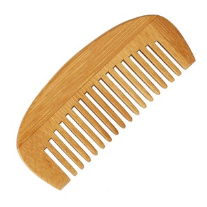 Cepillo de pelo de bambú, peine de bambú Natural, peine de pelo respetuoso con el medio ambiente para viajes, Hotel, peine de barba de madera natural de bambú no estático - Product Image 1