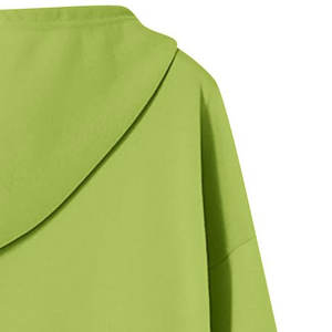 เสื้อฮู้ดดี้ผู้หญิงแบบไหล่ตก ผ้าฝ้ายฟลีซ 100% แห้งเร็ว ระบายอากาศได้ดี แขนยาว สีพื้น สำหรับฤดูหนาว - Product Image 3