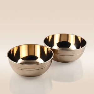 Bol en acier inoxydable lavable, finition argentée brillante, design moderne et luxueux, écologique, pour cuisine, hôtel, restaurants, table - Product Image 3