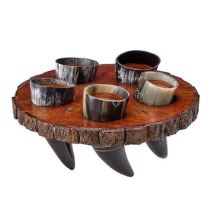 Verres rustiques Viking véritable corne avec support Style animal pour religieux traditionnel nordique boire décoratif - Product Image 6