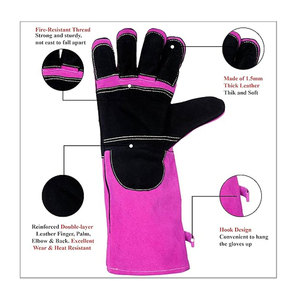 Industrial Thermal Resistant Welding Working <b>Gloves</b> Reinforced <b>Finger</b> Safety Welding Working <b>Gloves</b> - Product Image 2