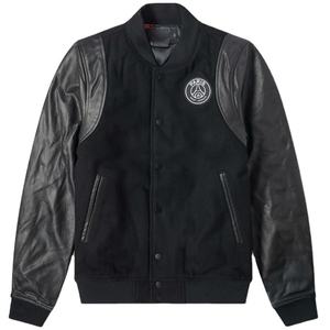 Chaqueta de bombardero universitaria Letterman de alta calidad, Mangas de cuero de vaca, chaqueta de bombardero negra Varsity disponible en todos los colores de la XS-5XL - Product Image 1