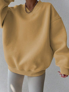 เสื้อสเวตเชิ้ตผู้หญิงแบบลำลองสำหรับฤดูหนาว ผลิตตามสั่ง (OEM)  โลโก้ด้านหน้า ระบายอากาศได้ดี ไม่หดตัว ดีไซน์บุซับใน สีและขนาดตามสั่ง ราคาประหยัด - Product Image 5