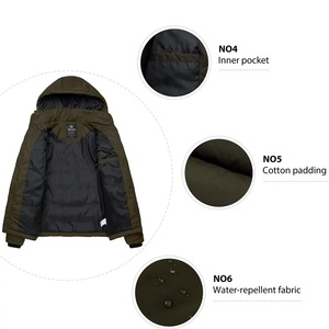 Veste d'hiver personnalisée de haute qualité pour hommes Style bulle broderie fourrure décoration grande taille en gros cuir tissé tissu - Product Image 3