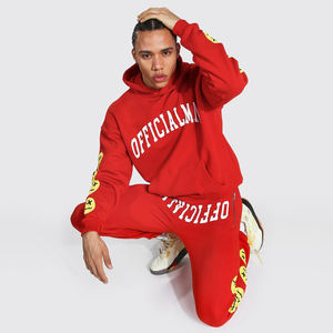 Ventes en gros de survêtements personnalisés de 450 à 500 g/m², sweat-shirts et pantalons de survêtement amples et décontractés, ensembles de survêtements streetwear pour hommes - Product Image 6