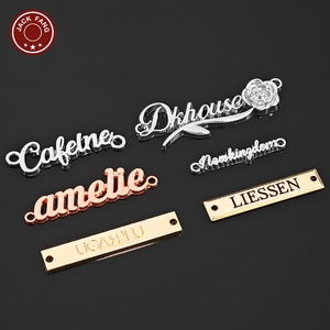 Bag <b>Gold</b> Metal Label Engraved Hijab Abaya Scarf Shoes Custom Brand logo metal tag custom metal logo for bags <b>Clothes</b> Clothing - Product Image 4