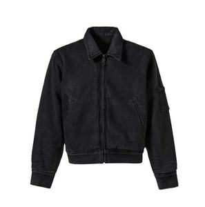 Veste de travail en toile formelle en gros, fermeture éclair, logo brodé personnalisé sur le devant, lavée - Product Image 4