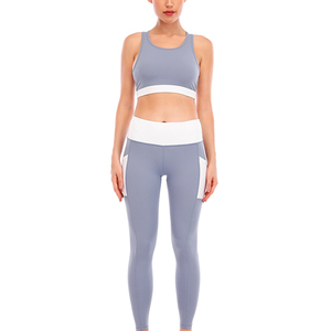 Conjuntos Deportivos Transpirables de Dos Piezas para Mujer, Ropa Deportiva, Ropa Atlética para Gimnasio, Diseño Color Block - Product Image 1
