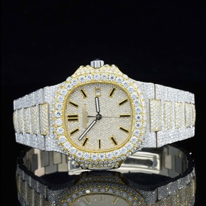 Reloj de Lujo con Diamantes Cultivados en Laboratorio, Movimiento Automático Japonés, Estilo Iced Out, a Precio de Fábrica al por Mayor - Product Image 1