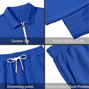 ชุดวอร์มผ้าโพลีเอสเตอร์100% สำหรับผู้ชายชุดวอร์มระบายอากาศได้ดีมีซิปด้านหลังพิมพ์ลายสีพื้นน้ำหนักเบา - Product Image 3