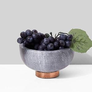 Cuenco de piedra de travertino natural con base de tres patas, cuenco decorativo artesanal para servir, centro de mesa minimalista - Product Image 4