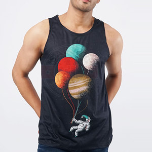 Nouvelle arrivée de débardeurs personnalisés avec impression complète pour hommes - Product Image 5