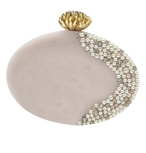 Bolso de metal de resina de alta calidad de diseñador Bolso y Perla y embragues diseño de corazón piedra Hecho en India - Product Image 5