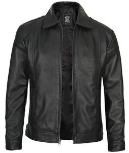 Chaqueta de cuero de alta calidad para hombre, el mejor material hecho, chaqueta de cuero para hombre en diferentes tamaños, el mejor proveedor, chaqueta Bomber para hombre - Product Image 2