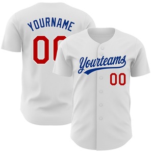 Direct Engro Sportswear Industry Custom White Red-Royal Authentic Baseball Jersey Tallas grandes Diseño - Product Image 1