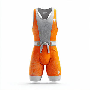 Justaucorps de musculation et de lutte 100% polyester sans manches, hauts d'entraînement de lutte pour garçons, justaucorps de musculation - Product Image 3