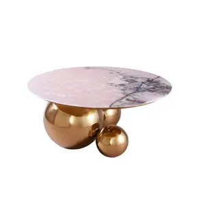 नवीनतम डिजाइन संगमरमर शीर्ष अनुकूलन योग्य टेबल लिविंग रूम फर्नीचर आधुनिक डिजाइन धातु फ्रेम कॉफी टेबल