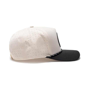 Casquette de baseball 5 panneaux découpés au laser de qualité personnalisée chapeaux de golf à bord incurvé avec logo en caoutchouc pour hommes ceinture de chapeau de corde de sport du Vietnam - Product Image 4