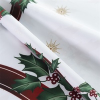 Taplak Meja Poliester Cetak Natal Tahan Air dengan Desain Cetak Kustom untuk Merek Tekstil Rumah dan Pengecer