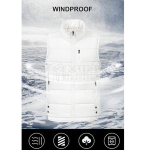 Chaleco de invierno acolchado para hombre hecho de poliéster al mejor precio, chaleco de invierno acolchado liso teñido en línea - Product Image 4