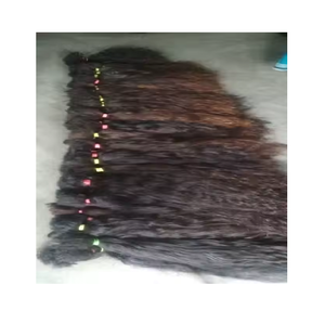 มัดผมบริสุทธิ์จากอินเดียที่ยังไม่ได้ผ่านการแปรรูปปลายหนาและเนื้อนุ่มเป็นธรรมชาติสำหรับการจัดแต่งทรงผมได้อย่างง่ายดาย - Product Image 2