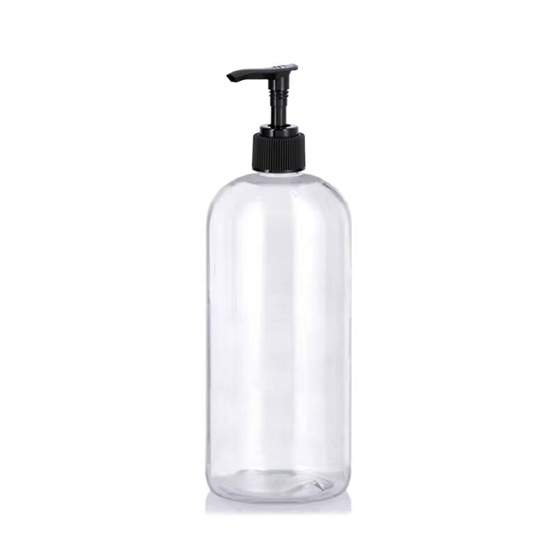 Clear bottle with pump