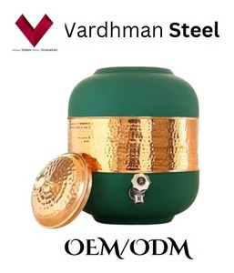 2025 top Selling Item Pure Copper Silk Half Hammered <b>Water</b> Dispenser Matka <b>5L</b>, Silk Finished Copper Matka 5 Liter Capacity - Product Image 5