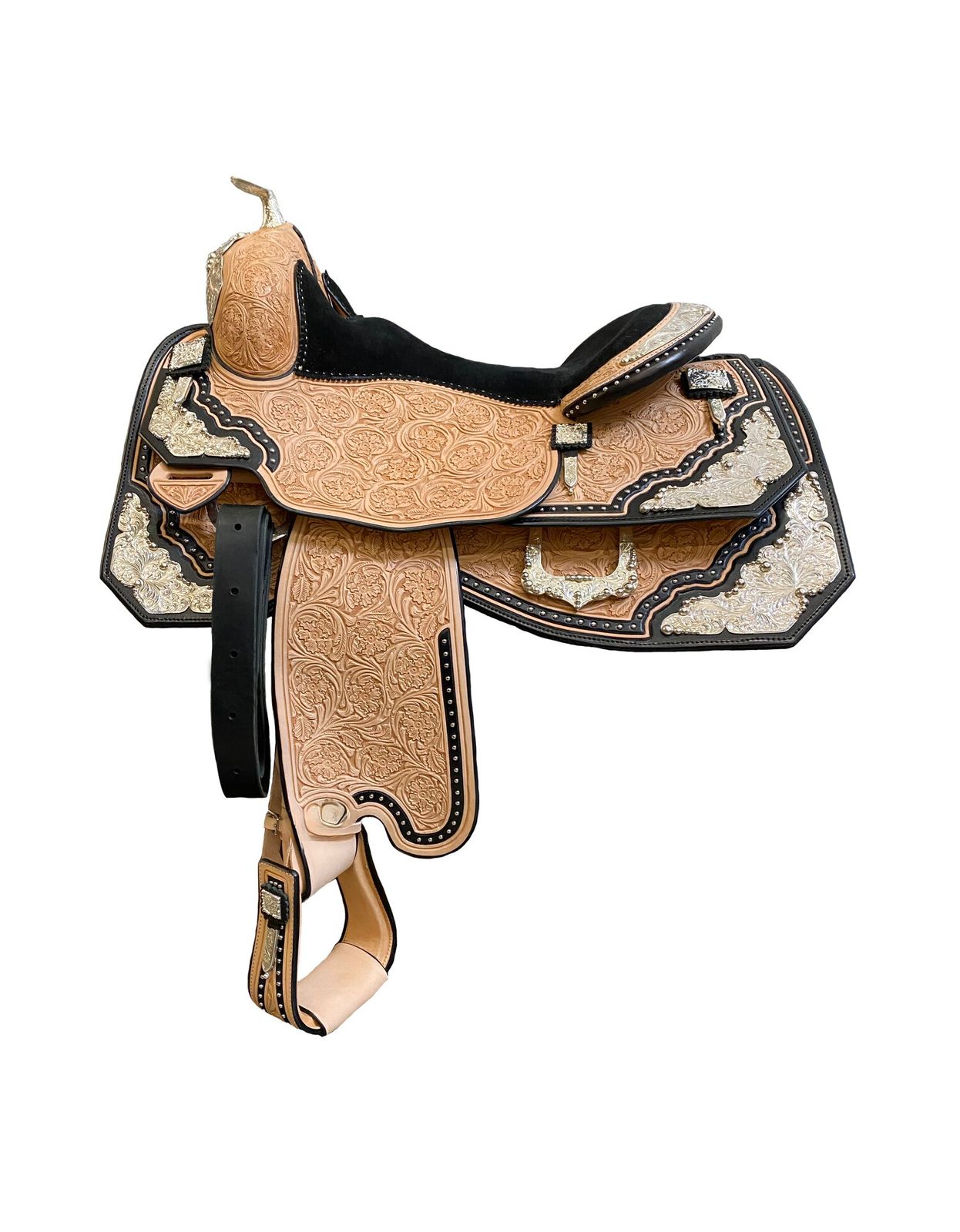 Sacoche De Selle Western Ashmira Saddlery – Cuir De Vache Pleine Fleur – Trail Tack – Neuf