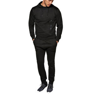 ชุดวอร์มสำหรับผู้ชายชุดวอร์มสีดำกระชับทรงสกินนี่ไซส์ใหญ่พิเศษระบายอากาศ - Product Image 3