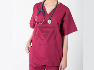 Hauts de Blouses Médicales en Toile de Coton à Manches Courtes, Détection d'Aiguilles, Fusion Sans Couture, Grandes Tailles, Unisexe, Uniformes d'Infirmière pour Hôpital - Vente en Gros - Product Image 2