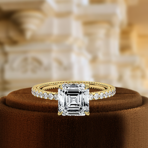 แหวนเพชรสำหรับนักลอบสังหารเพชรขนาด14K สีน้ำตาลทองมี1.5กะรัตสำหรับผู้ใหญ่ได้รับการรับรองดีไซน์คลาสสิก - Product Image 2