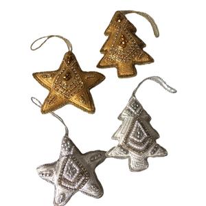 Adornos navideños de 100mm con cuentas de cristal bordadas hechas a mano, colgante con forma de hogar, jardín, baño, decoración de fiesta, uso razonable - Product Image 1