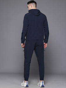 Conjunto de entrenamiento de ropa deportiva de 2 piezas de algodón para hombre, Sudadera con capucha y cremallera, pantalones de chándal, sudaderas de gimnasio impresas transpirables, Top deportivo informal - Product Image 5