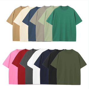 Venta al por mayor 100% algodón de alta calidad 230 Gsm logotipo personalizado camiseta lisa hombro caído de gran tamaño de talla grande camisetas de los hombres - Product Image 2