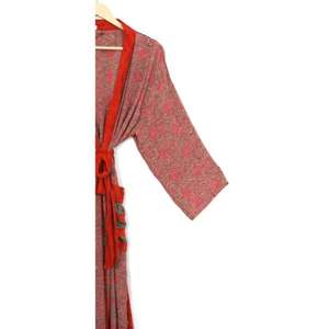 Kimono patchwork Kimono en soie Robe de chambre Kimono floral, Beachwear Robe de maternité en soie vintage Kimono indien Saree recyclé - Product Image 5