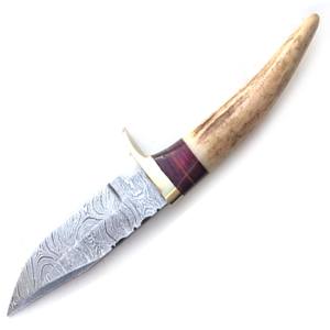 Venta al por mayor 6 "hecho a mano de fábrica de bajo precio de acero de Damasco al aire libre Camping uso completo Tang Skinner cuchillo - Product Image 4