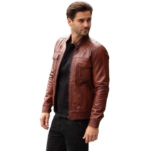 Chaqueta de Invierno Personalizable, Ligera, Transpirable y Ecológica para Hombre, de Alta Calidad, Cómoda, de Cuero Vacuno y Lona, Estilo Urbano - Product Image 1