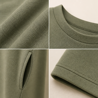 Abaya fermée pour femmes musulmanes, en coton et polyester tricoté, manches longues, longueur au sol, coupe ample, avec poches latérales, sur commande