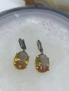 Ensemble de bijoux fins en argent sterling 925 fait main, style classique, plaqué or noir, design vintage, fabriqué en TR - Product Image 3