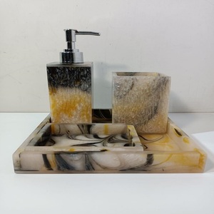 Standard Bathroom Products Modern Look Household Luxury for Hotel Resin Bathroom <b>Accessories</b> Set With Best Quality From India - Product Image 6