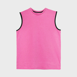 Camiseta Deportiva Transpirable de Color Amarillo Sólido para Hombre, Secado Rápido, Sin Mangas, para Gimnasio, Tallas Grandes, 100% Poliéster, Logotipo Personalizado - Product Image 2