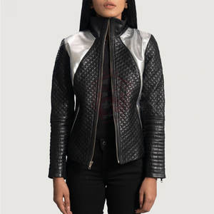 100% cuir véritable dernière conception femmes mode veste personnalisée lâche mode femmes veste en cuir - Product Image 1