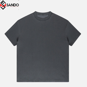 เสื้อยืดโอเวอร์ไซส์สำหรับผู้ชายพิมพ์ลายคอกลมผ้าคอตตอนใยไผ่ผ้าแห้งเร็วและทนทาน - Product Image 4