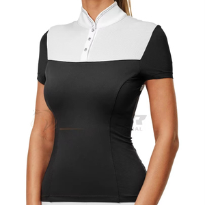 Chemises de spectacle d'équitation en tissu doux et durable pour les femmes conçues pour la flexibilité du confort et une utilisation durable dans les spectacles d'entraînement - Product Image 1