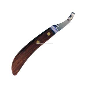 Venta caliente herramientas de herrador de acero inoxidable de un solo lado izquierdo/Derecho pezuñas de caballo cuchillos recortadores mango largo de madera caballo duradero - Product Image 4