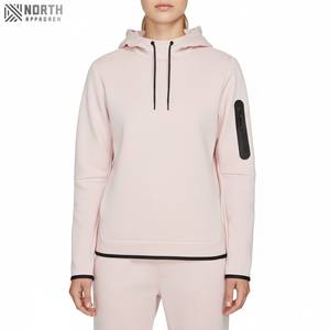 Último diseño de estilo personalizado mujeres peso ligero llegada manga larga Otoño de gran tamaño polar sólido Casual moda mujer sudadera - Product Image 1