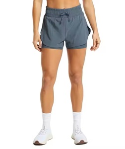 Pantalones Cortos Deportivos de Cintura Media para Hombre, de Doble Capa, Transpirables, de Secado Rápido, Ecológicos, Casuales, para Entrenamiento, Ropa de Calle, con Logotipo Personalizable - Product Image 1